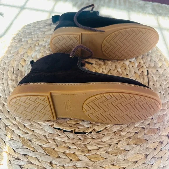 NEW Cole Haan Women's Summit Chukka Dark Chocolate Brown Plaid Lace Up Fur Boot - Picture 14 of 16